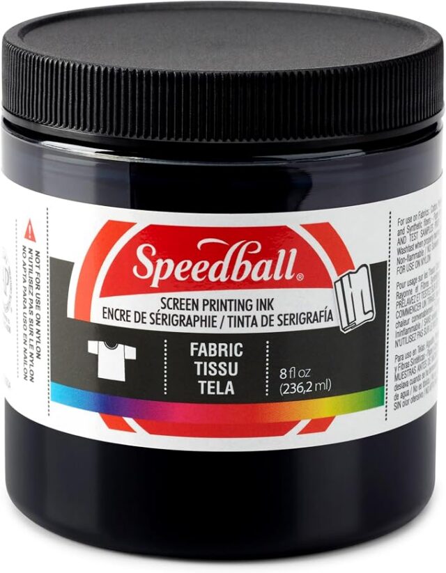 Tinta Speedball de impresión textil y serigrafia (negro, violeta, azul, naranja, verde, rosado)
