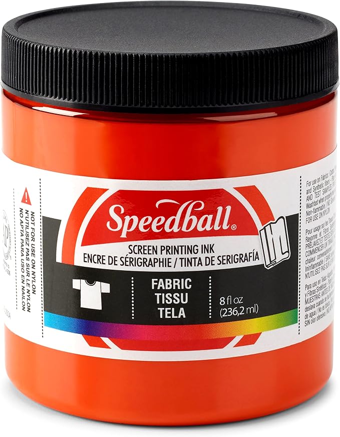 Tinta Speedball de impresión textil y serigrafia (negro, violeta, azul, naranja, verde, rosado) — foto 4