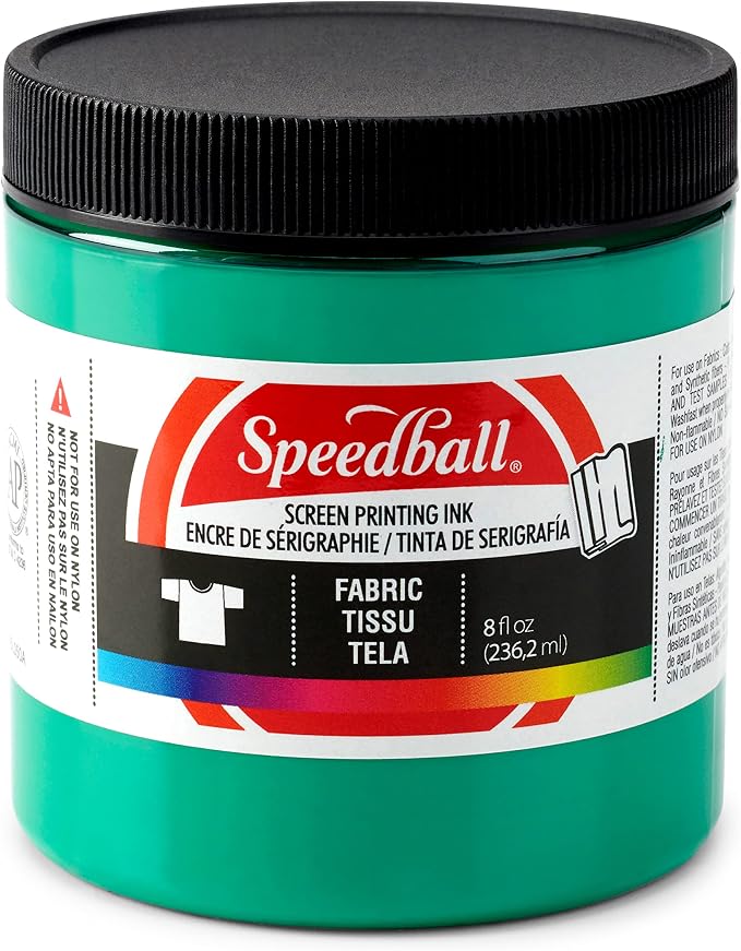 Tinta Speedball de impresión textil y serigrafia (negro, violeta, azul, naranja, verde, rosado) — foto 5