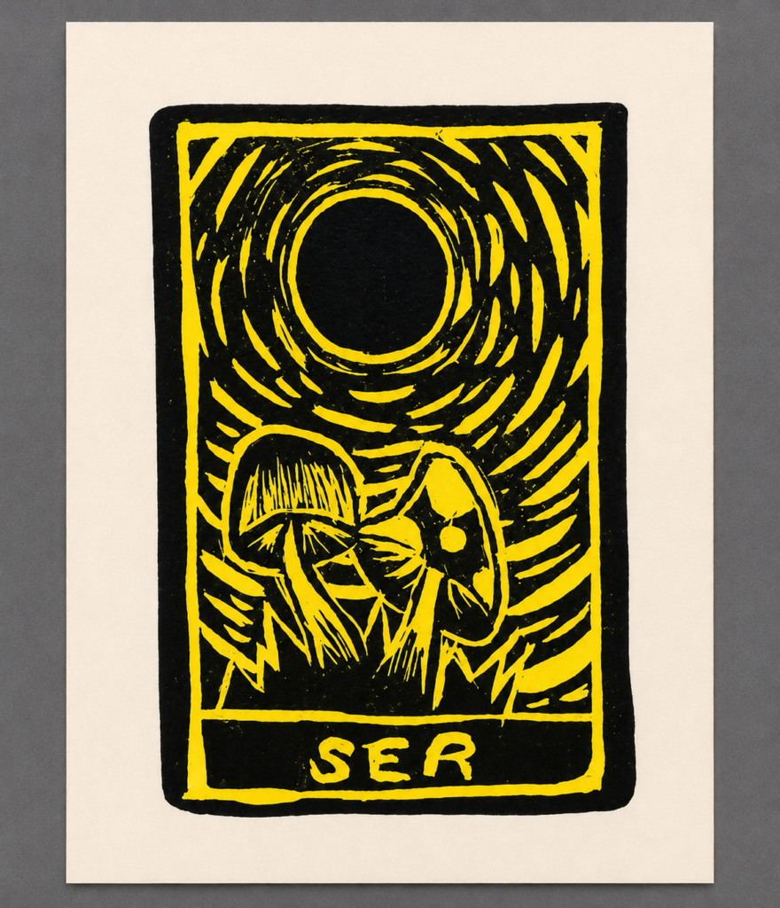 Grabado original «Ser» – linograbado artesanal — foto 2