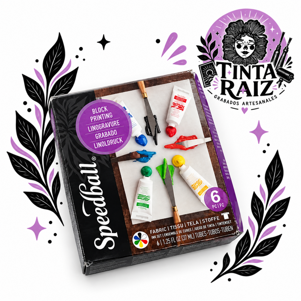 Set Speedball de 6 tintas para grabado en tela y papel — foto 2