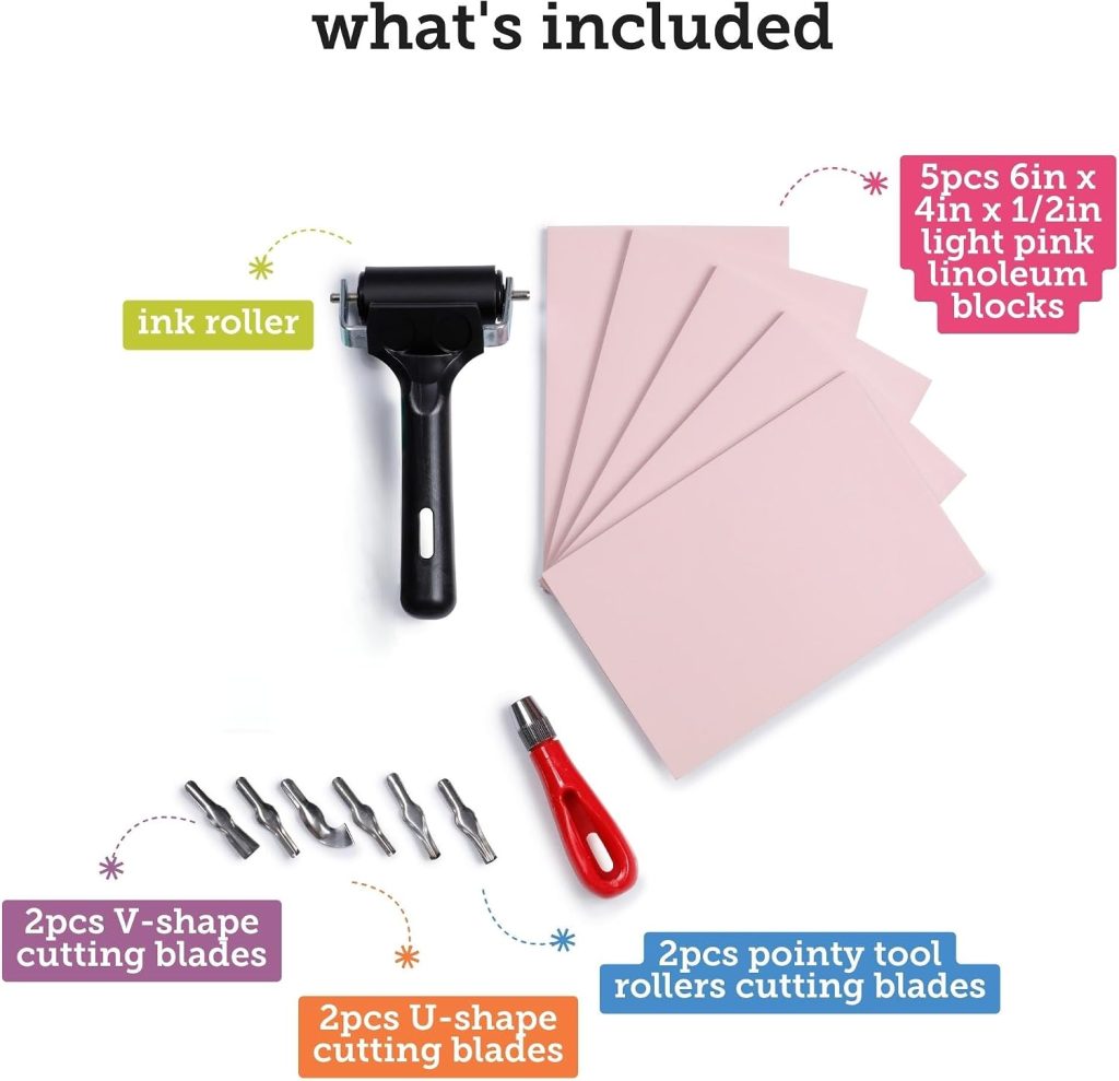 Contenido del kit Incraftables para tallado de bloques