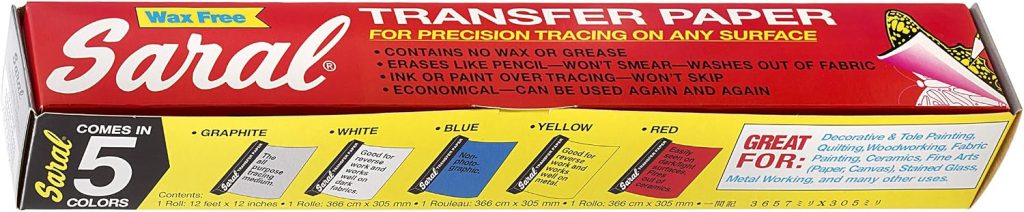 Papel de transferencia Saral grafito 12½″ × 12 ft - detalle 2