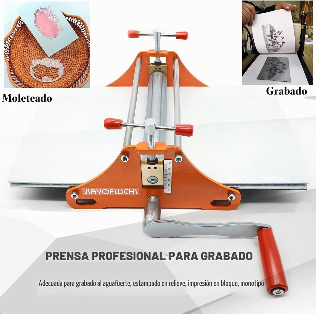 Prensa de grabado JIAYOFWCHI de estructura metálica - detalle 3