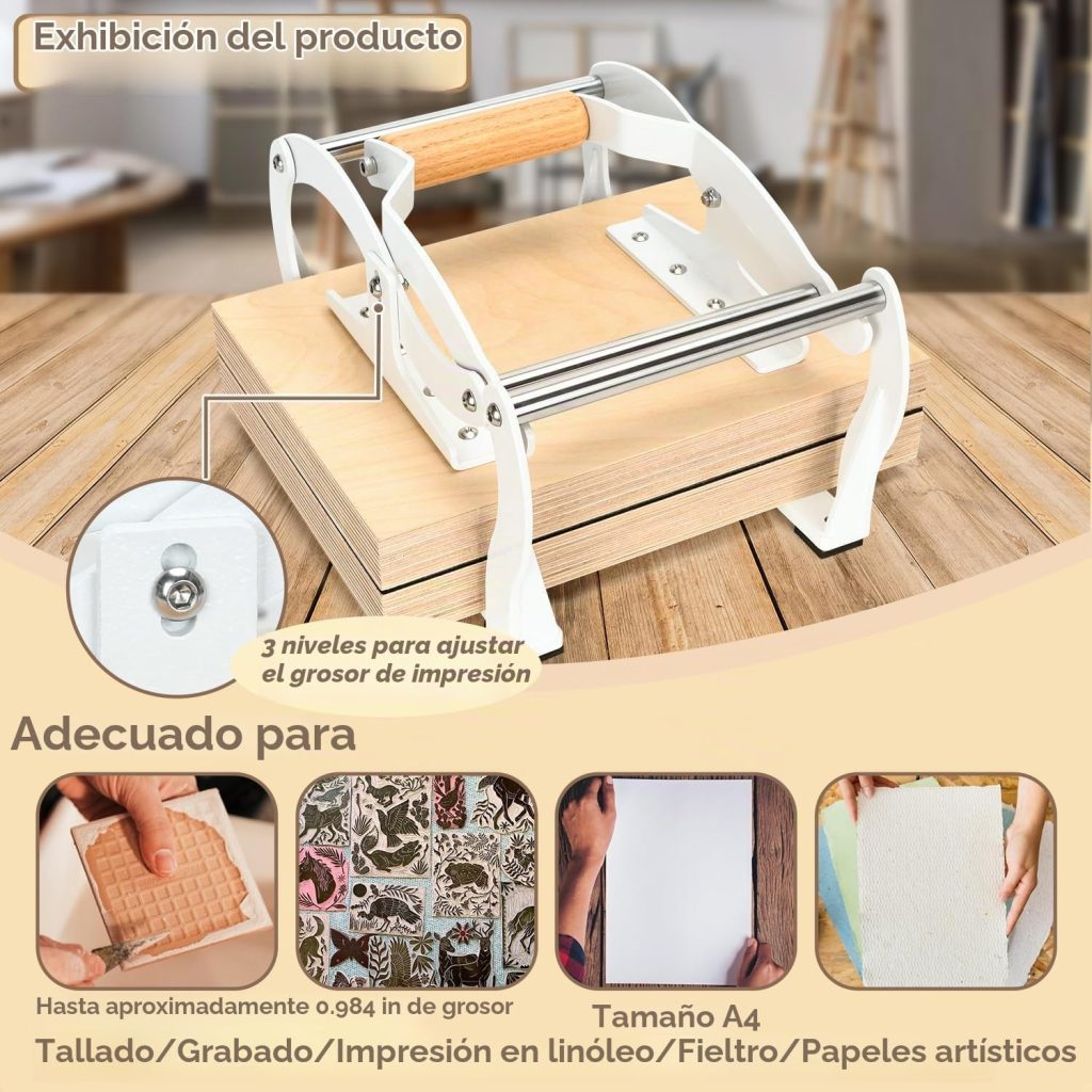 Prensa TOPOWN A4 para linograbado con palanca manual - detalle 5