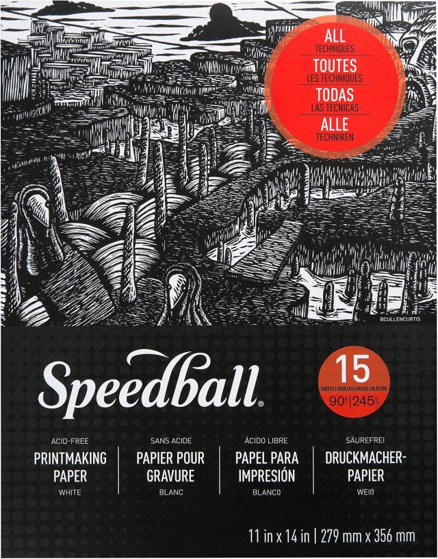 Speedball Printmaking Paper 11×14″ – 15 hojas 245 g/m²