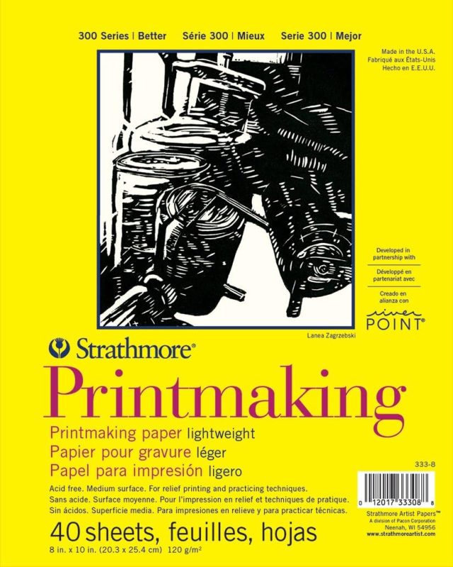 Strathmore 300 Series papel para linograbado 8×10″ – 40 hojas