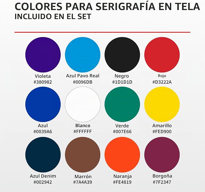 Speedball Juego de estudio de tinta de serigrafía de tela, 12 colores, 8 onzas para impresión de camisetas y serigrafía — foto 2