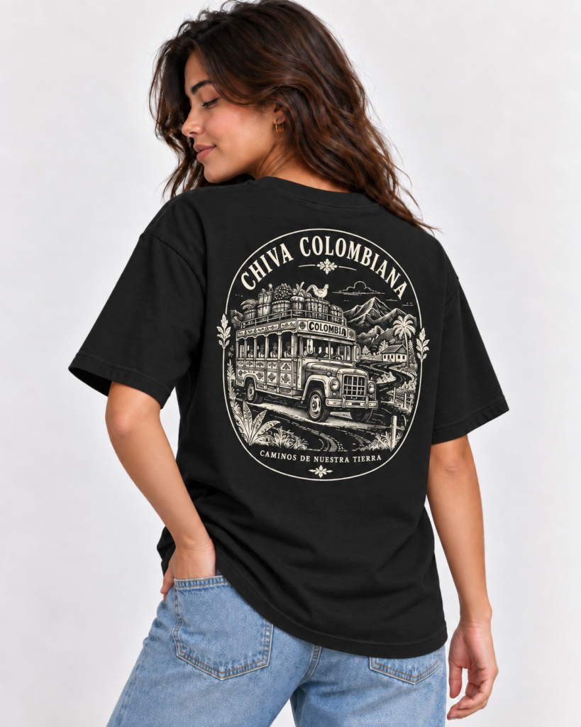 Camiseta Chiva negra, vista reverso