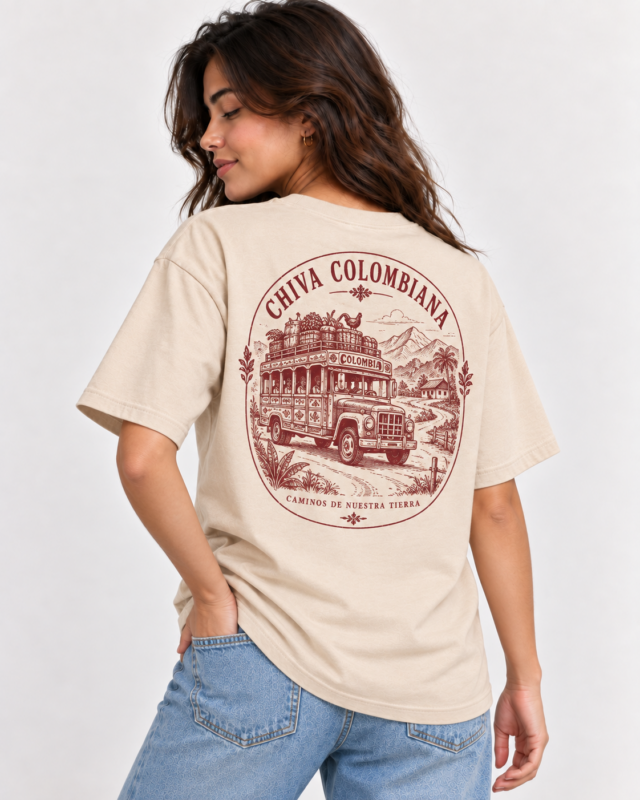 Camiseta serigrafiada – Chiva colombiana – reverso