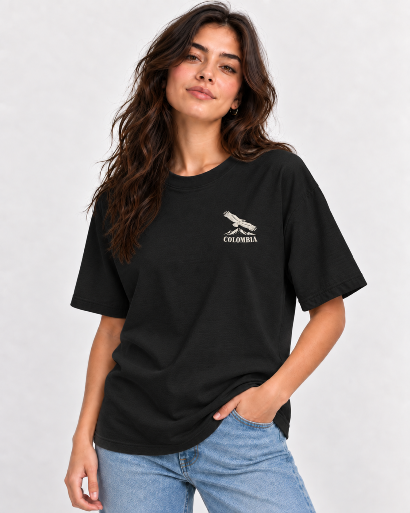 Camiseta Colombia colombia negro frente