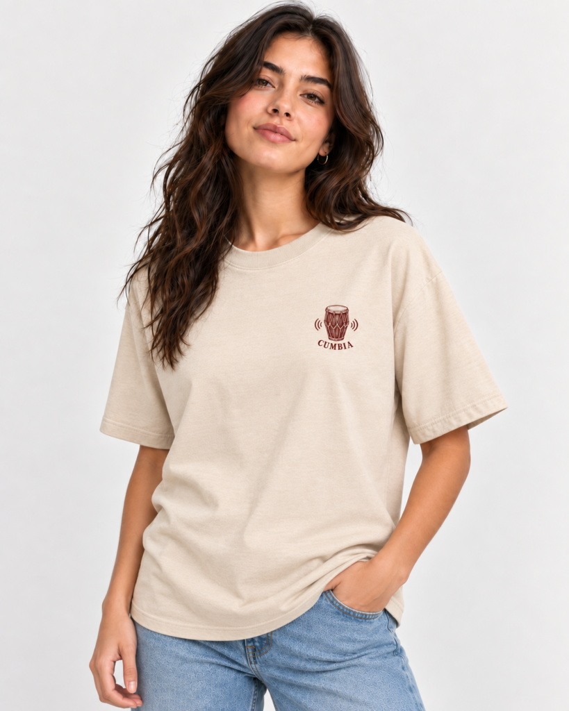 Camiseta serigrafiada – Cumbia caribeña – frente